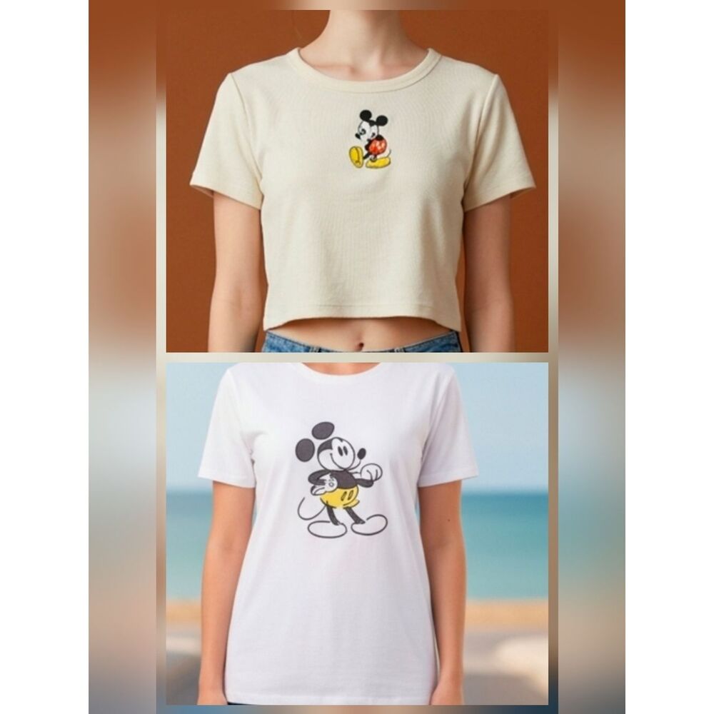🤑2 Disney Tees with Mickey: Womens XL